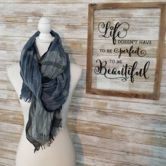 Accessories - Multi Colored Blue Scarf